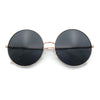 Iconic Hippie Oversized Round Circle Lens Boho Metal Rim Sunglasses