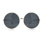 Iconic Hippie Oversized Round Circle Lens Boho Metal Rim Sunglasses