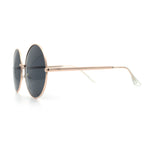 Iconic Hippie Oversized Round Circle Lens Boho Metal Rim Sunglasses