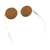 Iconic Hippie Oversized Round Circle Lens Boho Metal Rim Sunglasses