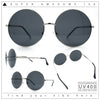 Iconic Hippie Oversized Round Circle Lens Boho Metal Rim Sunglasses