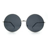 Iconic Hippie Oversized Round Circle Lens Boho Metal Rim Sunglasses