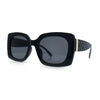 Womens Mod Chic Designer Fashion Thick Plastic Rectangle Butterfly Sunglasses