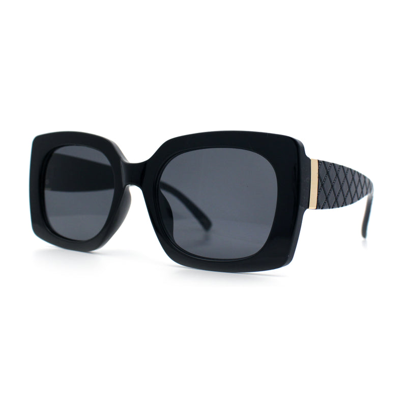 Womens Mod Chic Designer Fashion Thick Plastic Rectangle Butterfly Sunglasses