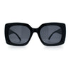 Womens Mod Chic Designer Fashion Thick Plastic Rectangle Butterfly Sunglasses