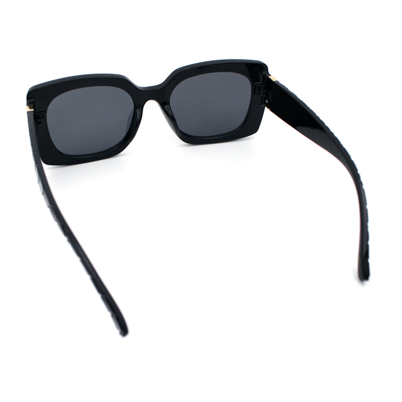 Womens Mod Chic Designer Fashion Thick Plastic Rectangle Butterfly Sunglasses