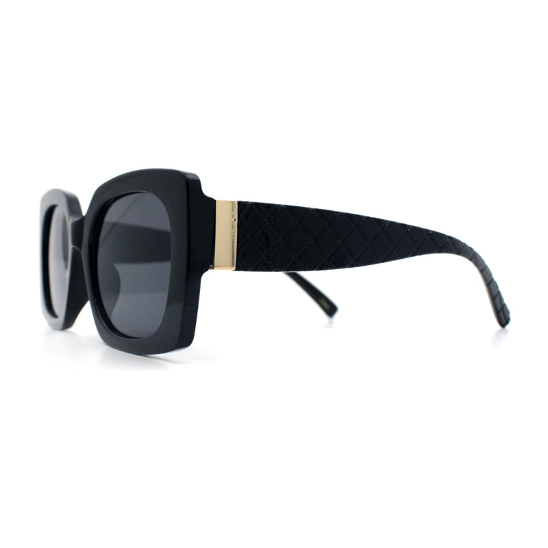 Womens Mod Chic Designer Fashion Thick Plastic Rectangle Butterfly Sunglasses