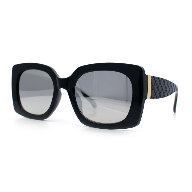 Womens Mod Chic Designer Fashion Thick Plastic Rectangle Butterfly Sunglasses