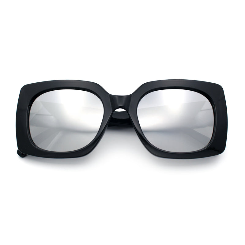 Womens Mod Chic Designer Fashion Thick Plastic Rectangle Butterfly Sunglasses
