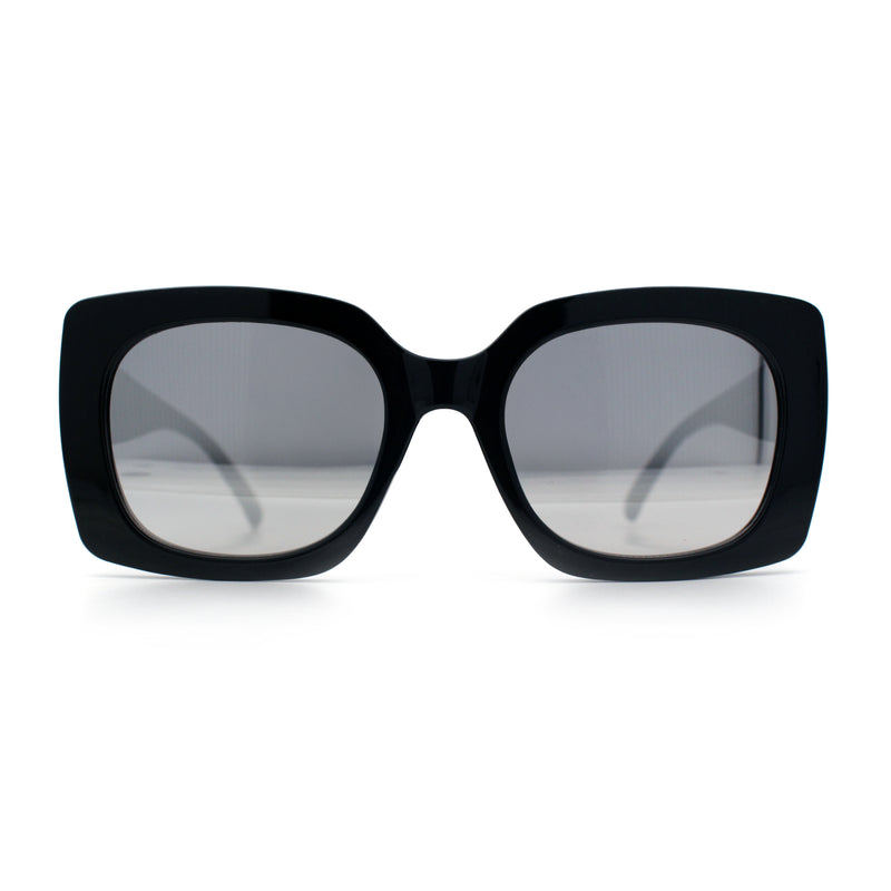 Womens Mod Chic Designer Fashion Thick Plastic Rectangle Butterfly Sunglasses