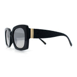Womens Mod Chic Designer Fashion Thick Plastic Rectangle Butterfly Sunglasses
