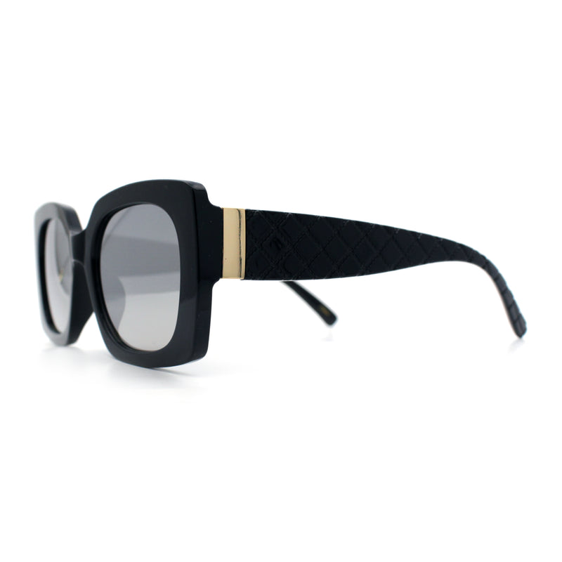 Womens Mod Chic Designer Fashion Thick Plastic Rectangle Butterfly Sunglasses