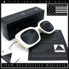 Womens Mod Chic Designer Fashion Thick Plastic Rectangle Butterfly Sunglasses