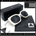Womens Mod Chic Designer Fashion Thick Plastic Rectangle Butterfly Sunglasses