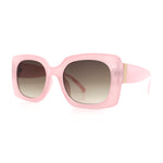 Womens Mod Chic Designer Fashion Thick Plastic Rectangle Butterfly Sunglasses