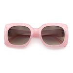 Womens Mod Chic Designer Fashion Thick Plastic Rectangle Butterfly Sunglasses