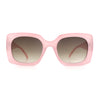 Womens Mod Chic Designer Fashion Thick Plastic Rectangle Butterfly Sunglasses