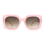 Womens Mod Chic Designer Fashion Thick Plastic Rectangle Butterfly Sunglasses