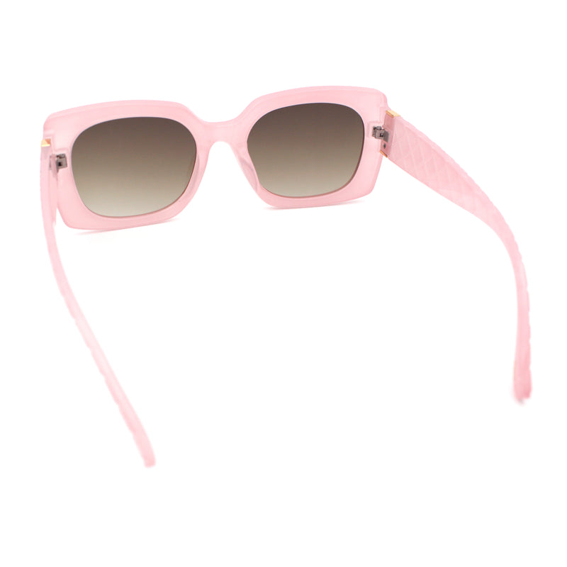 Womens Mod Chic Designer Fashion Thick Plastic Rectangle Butterfly Sunglasses