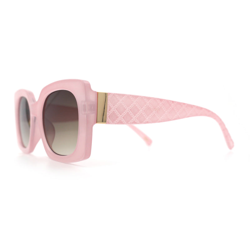Womens Mod Chic Designer Fashion Thick Plastic Rectangle Butterfly Sunglasses