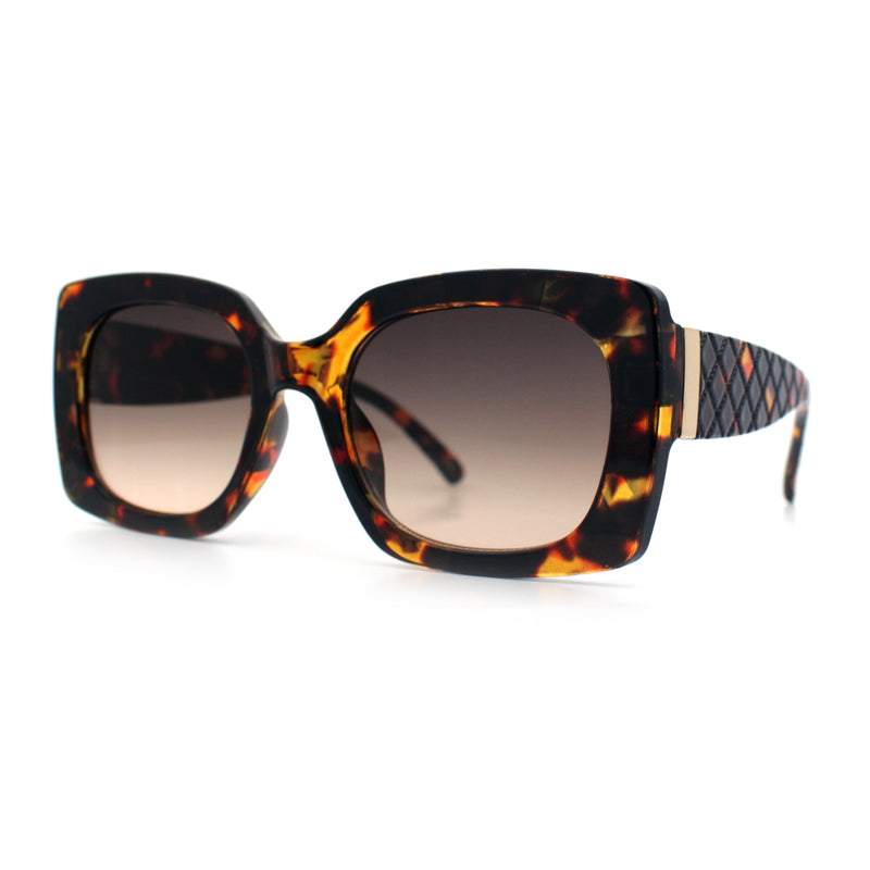 Womens Mod Chic Designer Fashion Thick Plastic Rectangle Butterfly Sunglasses