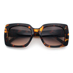 Womens Mod Chic Designer Fashion Thick Plastic Rectangle Butterfly Sunglasses