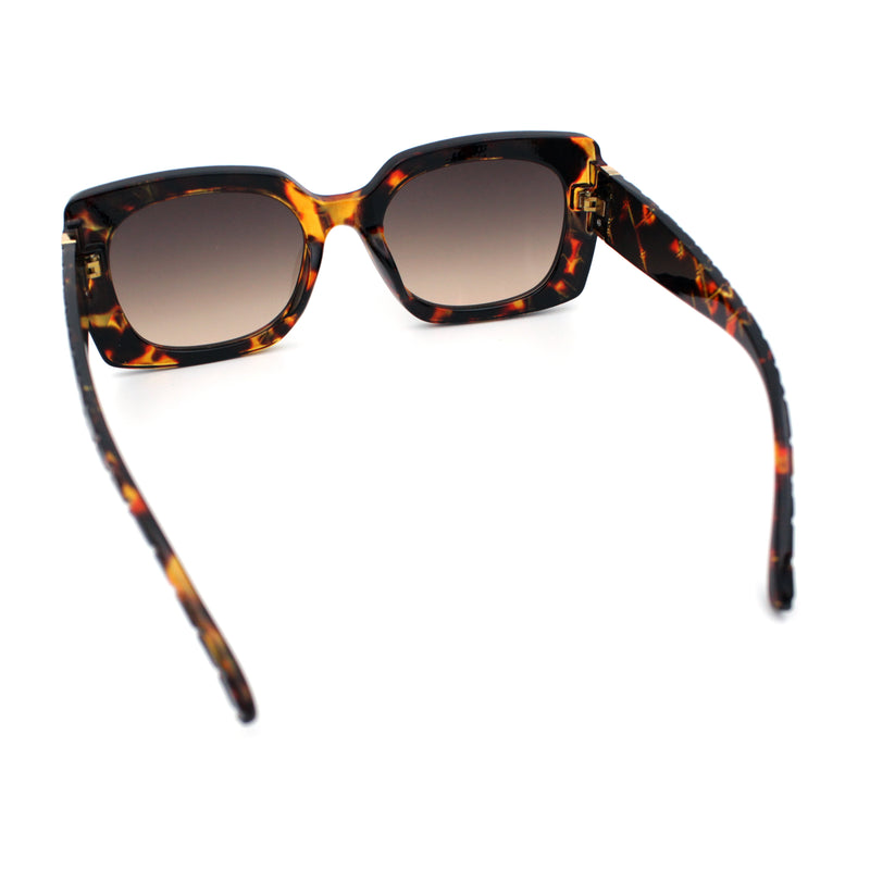 Womens Mod Chic Designer Fashion Thick Plastic Rectangle Butterfly Sunglasses