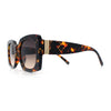 Womens Mod Chic Designer Fashion Thick Plastic Rectangle Butterfly Sunglasses