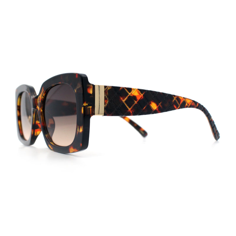 Womens Mod Chic Designer Fashion Thick Plastic Rectangle Butterfly Sunglasses