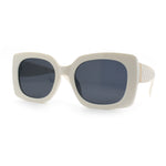Womens Mod Chic Designer Fashion Thick Plastic Rectangle Butterfly Sunglasses