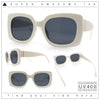Womens Mod Chic Designer Fashion Thick Plastic Rectangle Butterfly Sunglasses