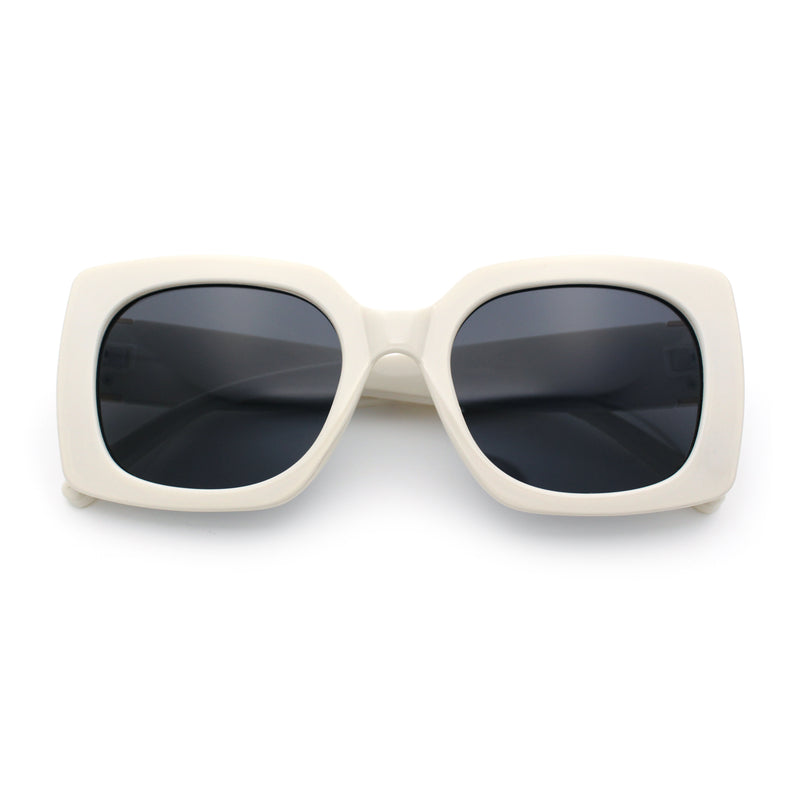 Womens Mod Chic Designer Fashion Thick Plastic Rectangle Butterfly Sunglasses