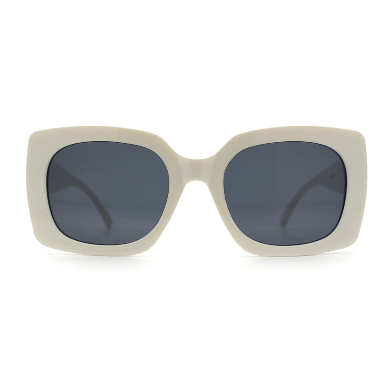 Womens Mod Chic Designer Fashion Thick Plastic Rectangle Butterfly Sunglasses