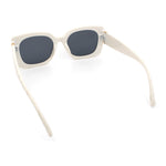 Womens Mod Chic Designer Fashion Thick Plastic Rectangle Butterfly Sunglasses