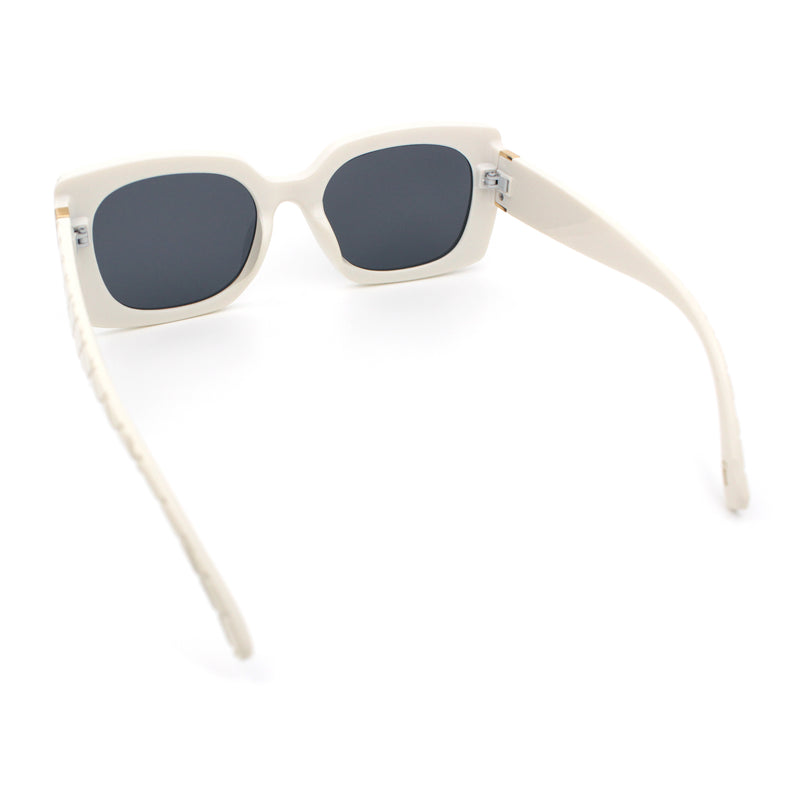 Womens Mod Chic Designer Fashion Thick Plastic Rectangle Butterfly Sunglasses