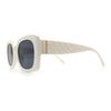 Womens Mod Chic Designer Fashion Thick Plastic Rectangle Butterfly Sunglasses