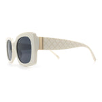 Womens Mod Chic Designer Fashion Thick Plastic Rectangle Butterfly Sunglasses