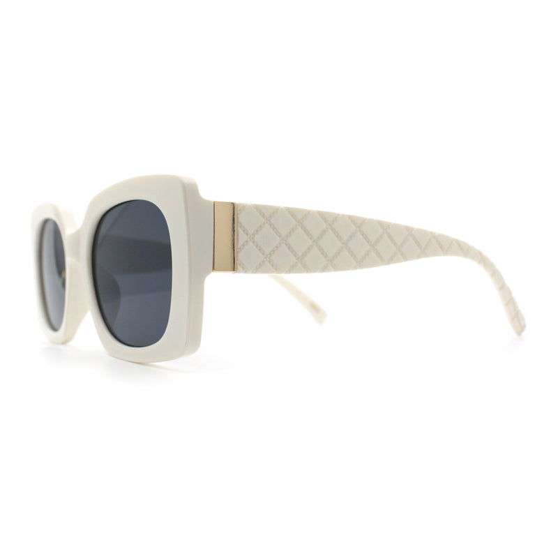 Womens Mod Chic Designer Fashion Thick Plastic Rectangle Butterfly Sunglasses