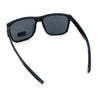 All Dark Black Locs Mens Oversize Inset Lens Shield Horn Rim Plastic Sunglasses