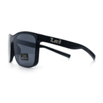 All Dark Black Locs Mens Oversize Inset Lens Shield Horn Rim Plastic Sunglasses