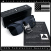 All Dark Black Locs Mens Oversize Inset Lens Shield Horn Rim Plastic Sunglasses