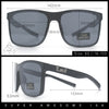 All Dark Black Locs Mens Oversize Inset Lens Shield Horn Rim Plastic Sunglasses