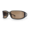 Womens Trendy Curved Wrap Around Rectangle Thick Temple Plastic Sunglasses