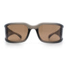 Womens Trendy Curved Wrap Around Rectangle Thick Temple Plastic Sunglasses
