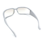 Womens Trendy Curved Wrap Around Rectangle Thick Temple Plastic Sunglasses