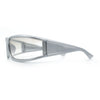 Womens Trendy Curved Wrap Around Rectangle Thick Temple Plastic Sunglasses