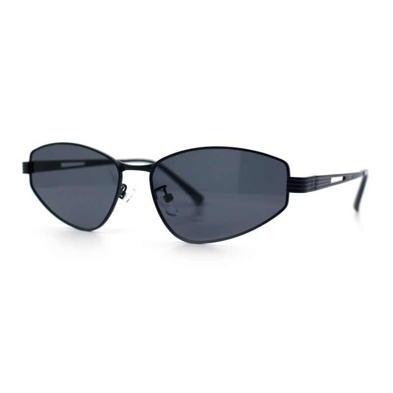 Womens Y2K Styling Metal Rim Cat Eye Retro Sunglasses