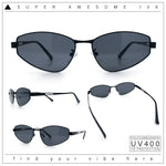 Womens Y2K Styling Metal Rim Cat Eye Retro Sunglasses