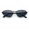 Womens Y2K Styling Metal Rim Cat Eye Retro Sunglasses