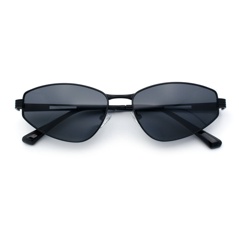 Womens Y2K Styling Metal Rim Cat Eye Retro Sunglasses